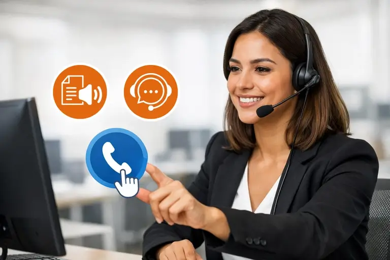 Voz Programável com click-to-call, URA e TTS em atendimento