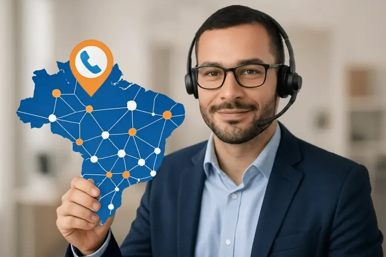 Das cidades pequenas às grandes metrópoles, atenda em todo Brasil com presença local usando a Troca Automática de DDD