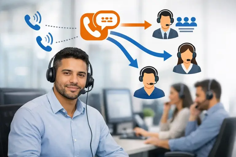 Call Center Receptivo com URA e filas inteligentes