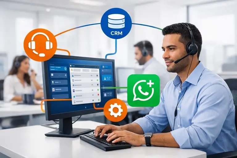 Central de Ligações integrada a CRM e WhatsApp