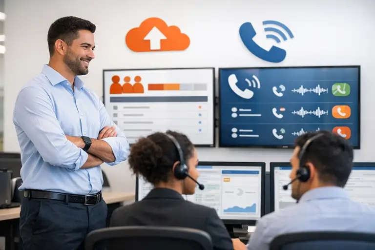 Supervisor de Call Center monitorando filas e agentes
