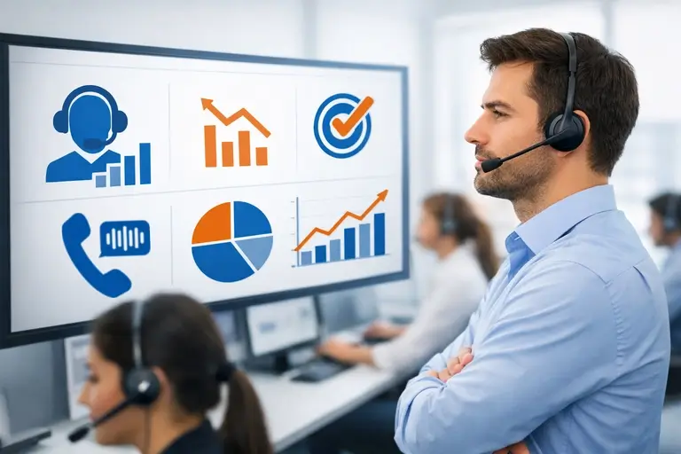 CTI para Contact Center com KPIs e gravações em painel de supervisão