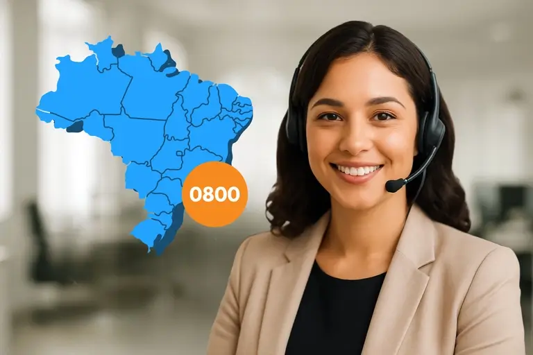 Alcance todo o Brasil usando Número 0800 em sua operação