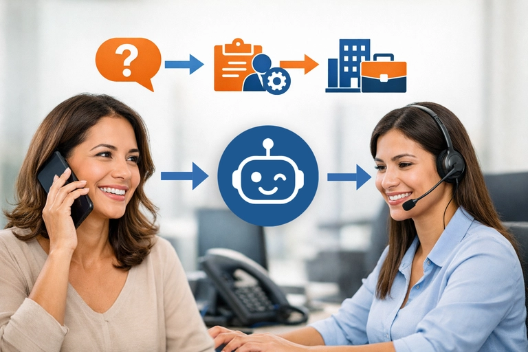 URA Inteligente direcionando cliente para o setor correto