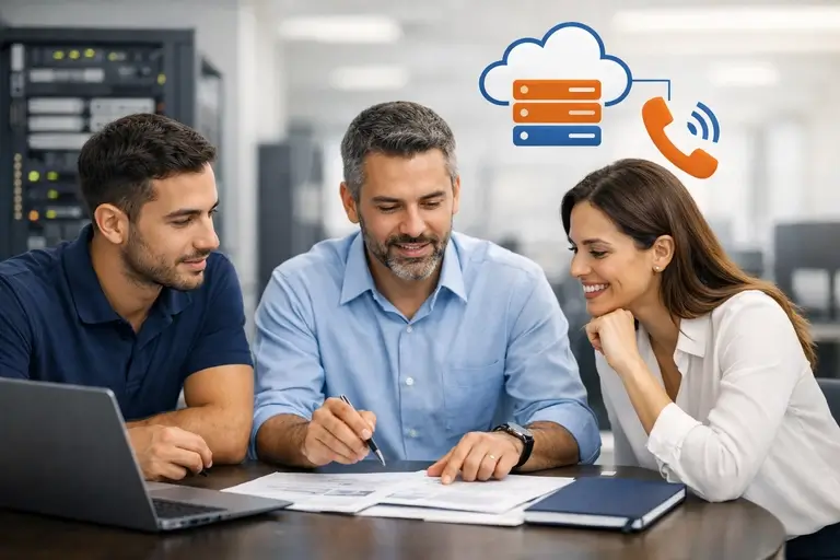 Equipe lançando Infraestrutura de Voz em Escala para telecom