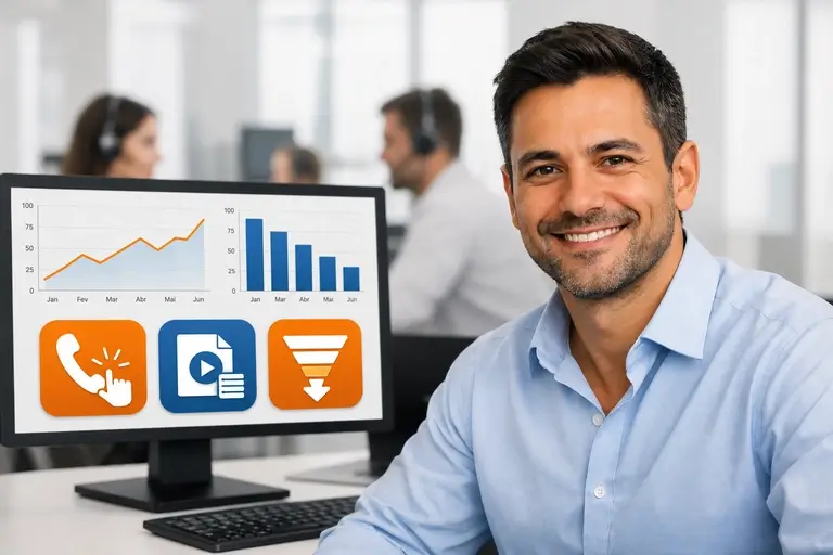 Dashboard de Click-to-Call para CRM com CDR e indicadores
