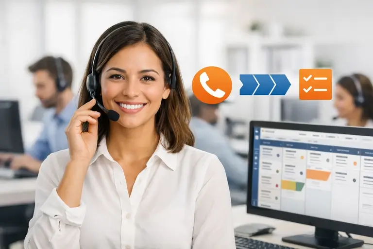 SDRs usando Telefonia para CRM para chamadas de vendas