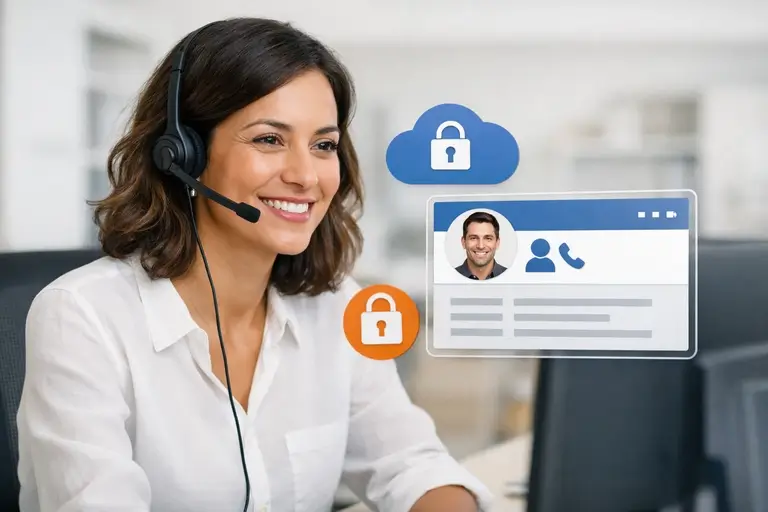 Chamadas pelo ERP com pop-up do cliente e segurança LGPD