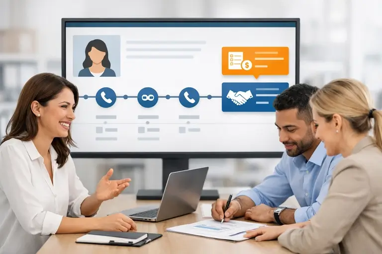 Histórico do cliente no Gluo CRM com Telefonia