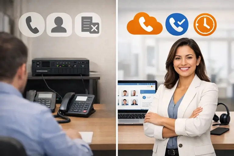 Painel de PABX para Gluo CRM conectado a ramais em nuvem