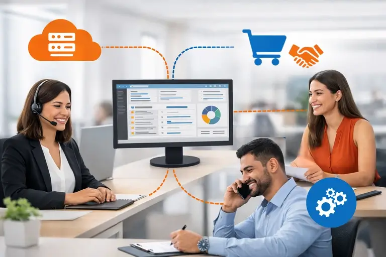 Fluxo de Telefonia Integrada ao Gluo CRM em atendimento