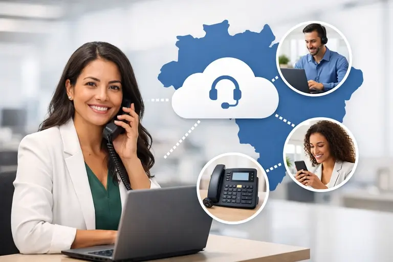 Ramais em nuvem com Telefonia IP para Gluo CRM