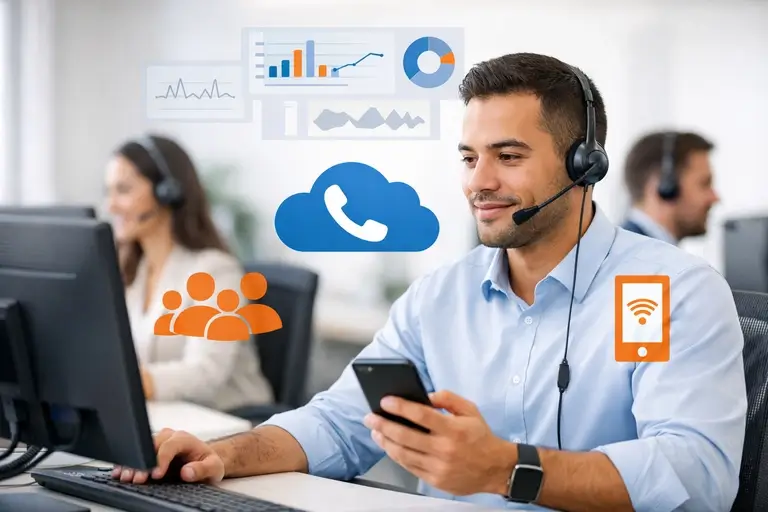 Telefonia para Google Voice com funcionalidades de atendimento empresarial