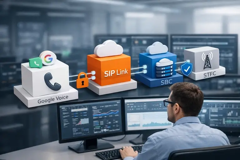 Telefonia para SIP Link conectando Google Voice, SBC e STFC