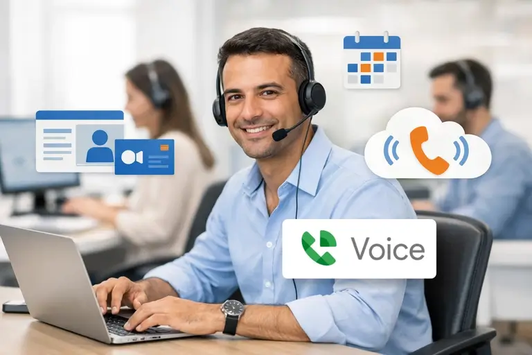 Telefonia para Google Voice com número fixo no Google Workspace