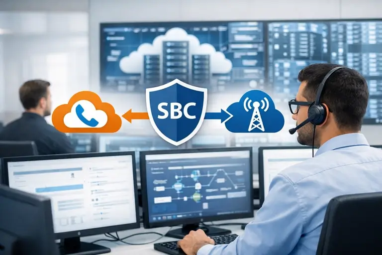 SBC para Google Voice gerenciado em operação técnica