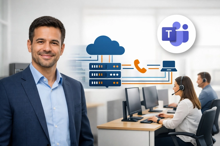 Telefonia para Direct Routing substituindo PABX físico corporativo