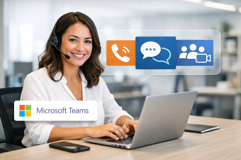Telefonia para Microsoft Teams no atendimento pelo computador e celular