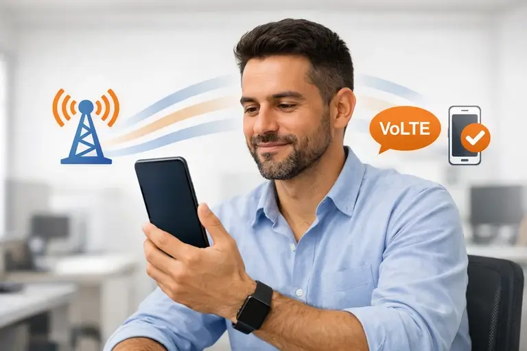 Chamada Autenticada em smartphone compatível com VoLTE