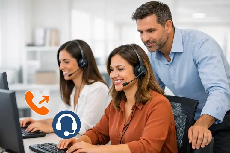 Identificação de Chamadas Empresariais em equipe de vendas com headset