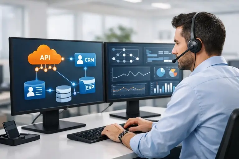 Central de Serviços integrada a API, CRM e ERP