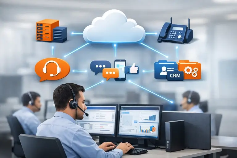 Central de Atendimento integrada a PABX em Nuvem, CRM e ERP