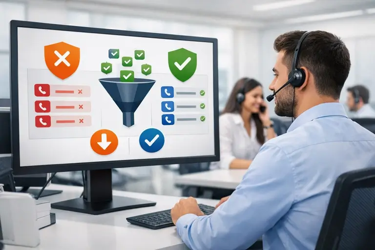 Dialer filtrando chamadas improdutivas em operação ativa