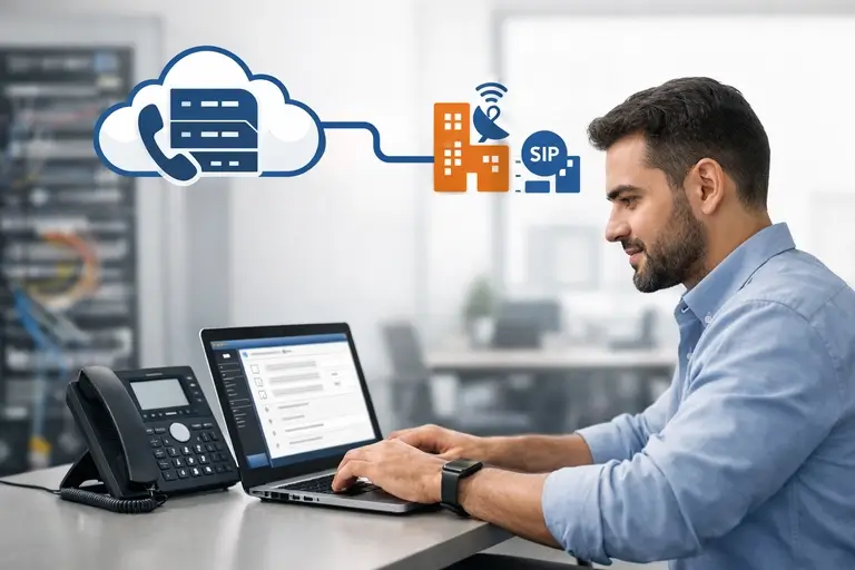 PABX em nuvem com Ramal com Número Externo conectado ao SIP Trunk
