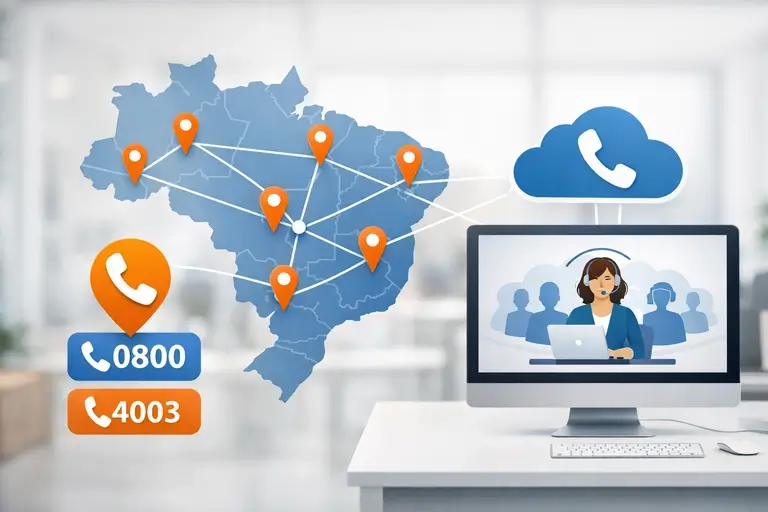 Números DID, 0800 e 4003 na Voz em Nuvem