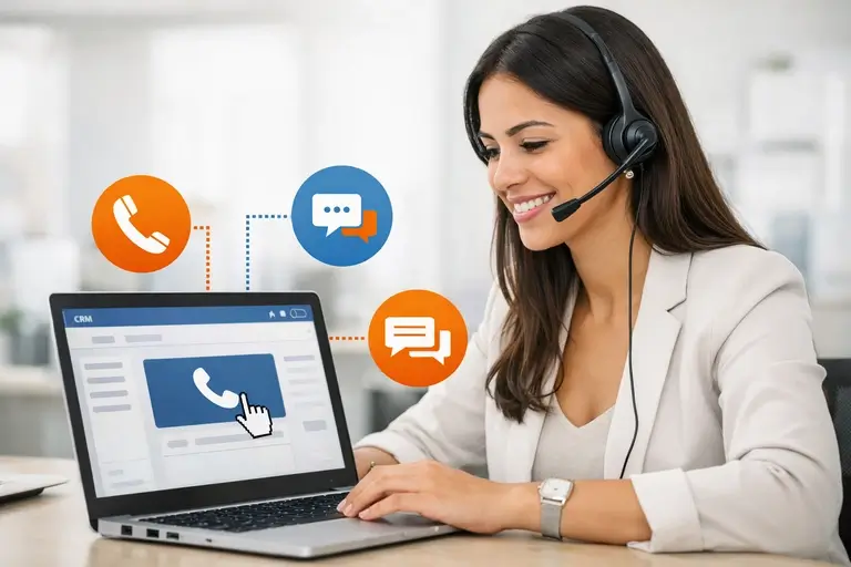 CRM com click-to-call em Telefonia Corporativa em Nuvem