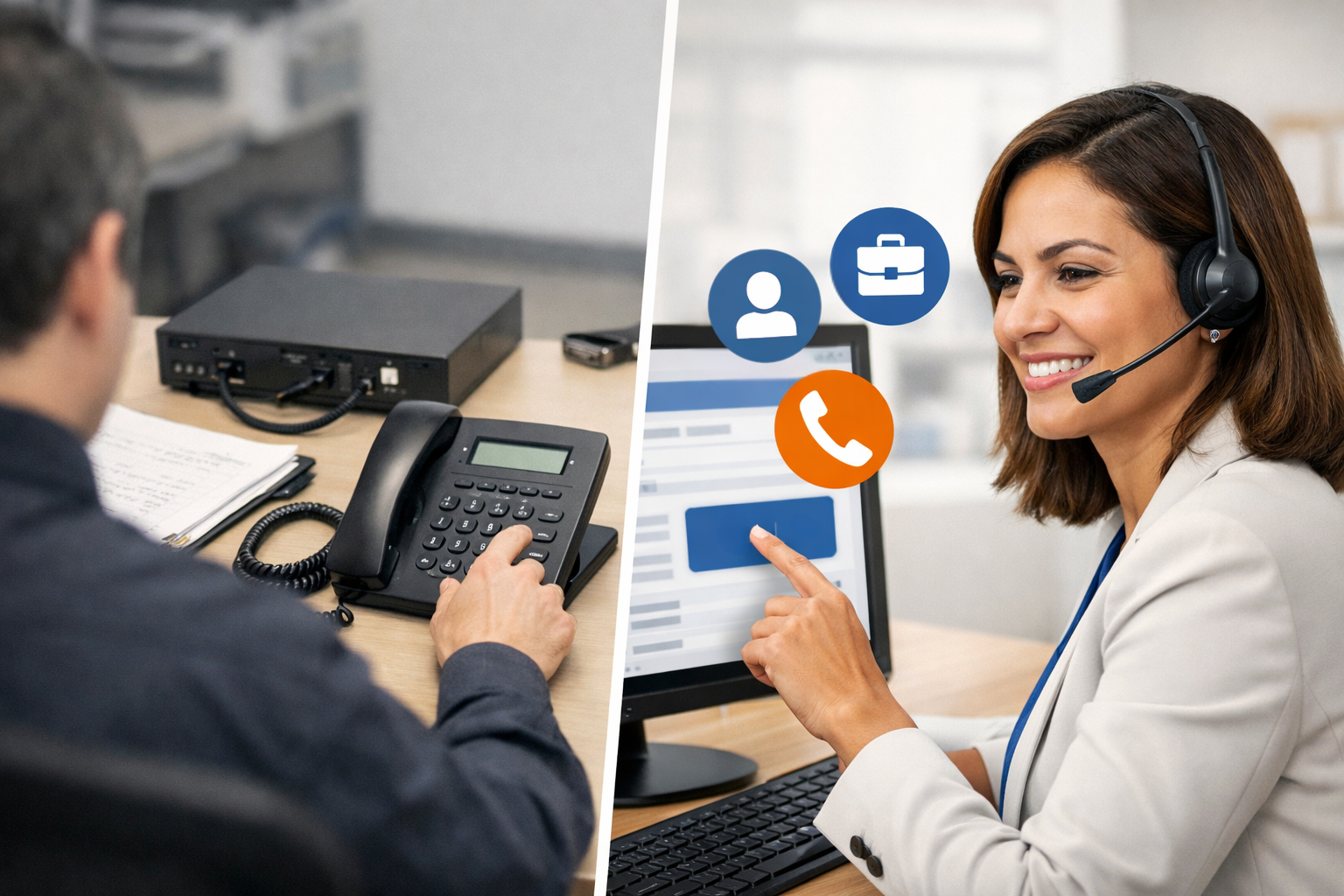 Vendedor usando Click-to-Call para CRM em oportunidade do PipeRun