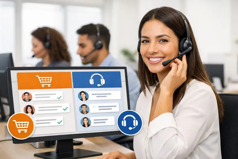 Central de vendas usando Linha para WhatsApp Business em painel