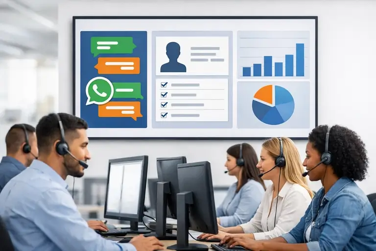 Dashboard com Número Comercial para WhatsApp integrado ao CRM