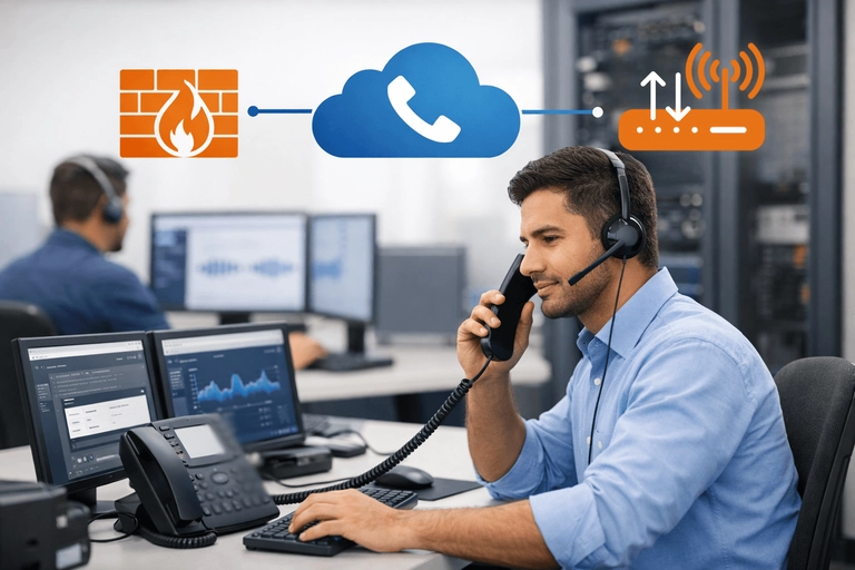Integração de Telefonia para 3CX PABX com firewall e NAT