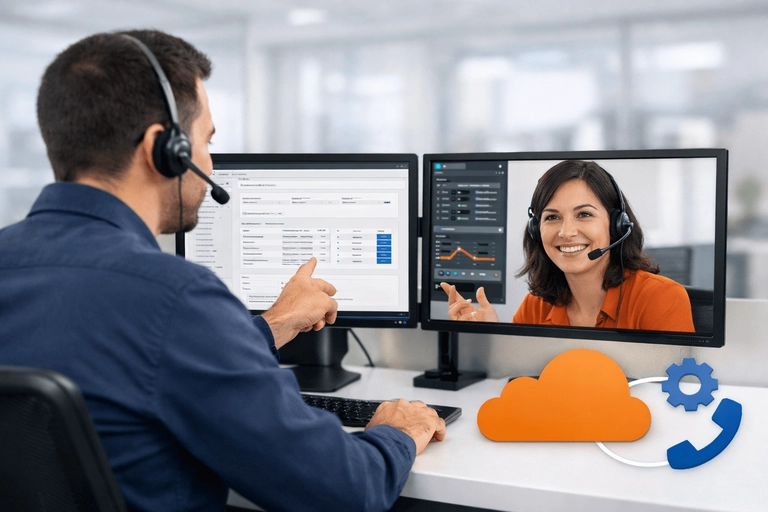 Integração 3CX PABX com suporte técnico para Link de Voz para 3CX