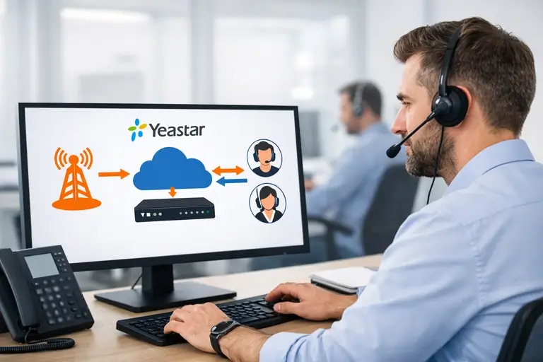 Como o SIP Trunk para Yeastar funciona na prática