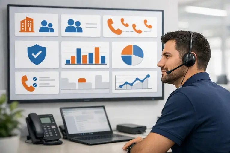 Painel multiempresa de Revenda de Telefonia com clientes e ramais