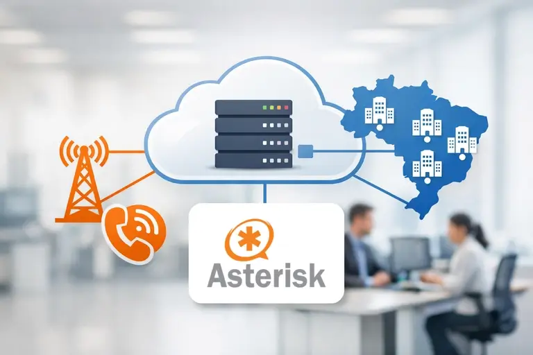 Conexão PSTN para Asterisk via STFC e rede pública de telefonia