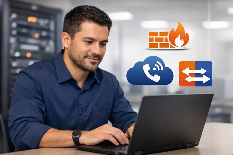 Link de Voz para Asterisk com PJSIP, firewall e rotas técnicas