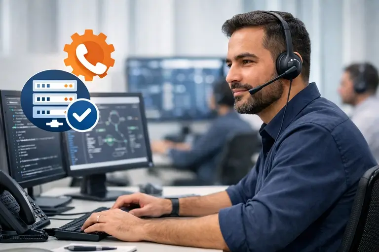 Operadora para Asterisk validando PJSIP com equipe técnica