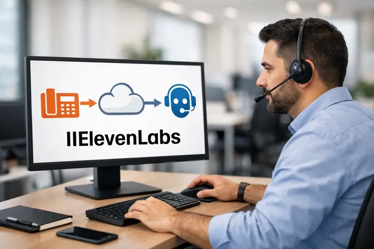 Arquitetura do SIP Trunk para ElevenLabs conectando atendimento e telefonia