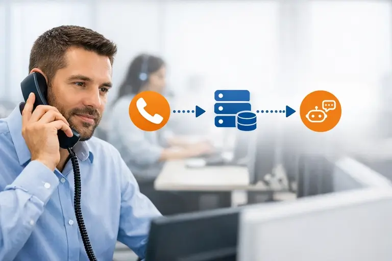 Fluxo do SIP Trunk para ElevenLabs até agente de IA em central de atendimento