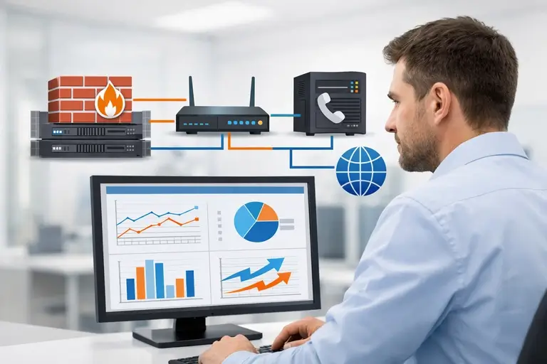 Integração FreePBX com PJSIP, NAT, firewall e RTP em rede corporativa