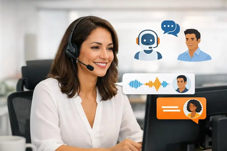 Voicebot com IA em atendimento com fala natural em português