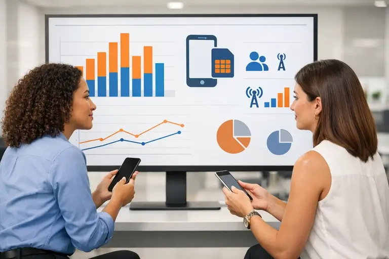 SIM Corporativo em dashboard de consumo de linhas corporativas