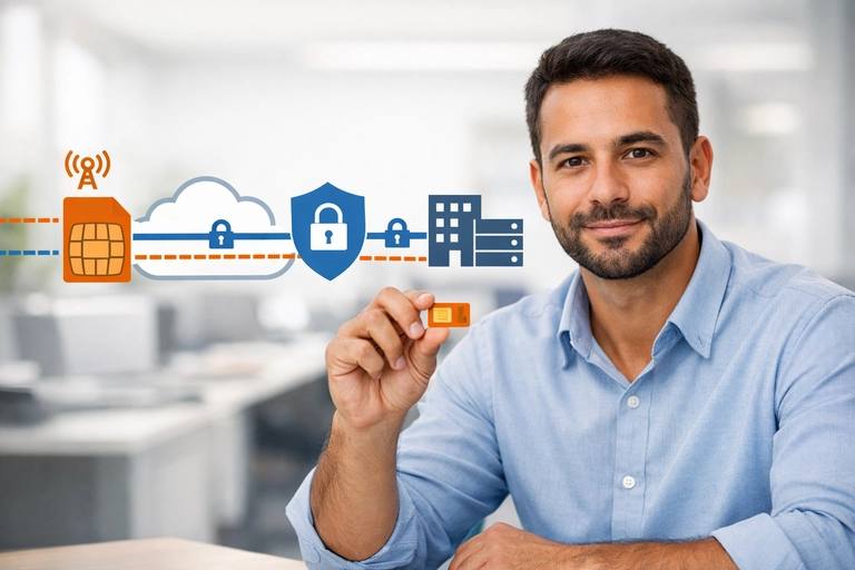 SIM card M2M com APN privada, VPN/IPSec e IP fixo
