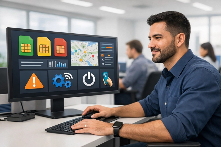 Conectividade M2M com gestão centralizada em painel operacional