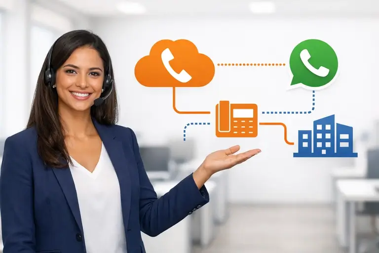 SIP Trunk com Chamadas do WhatsApp conectado ao PABX corporativo
