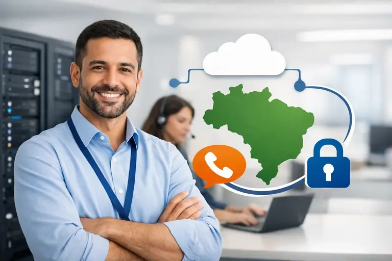 Telefonia para WhatsApp Business com governança corporativa