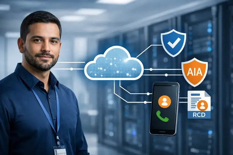 Link de Telefonia com Origem Verificada conectado à AIA e RCD